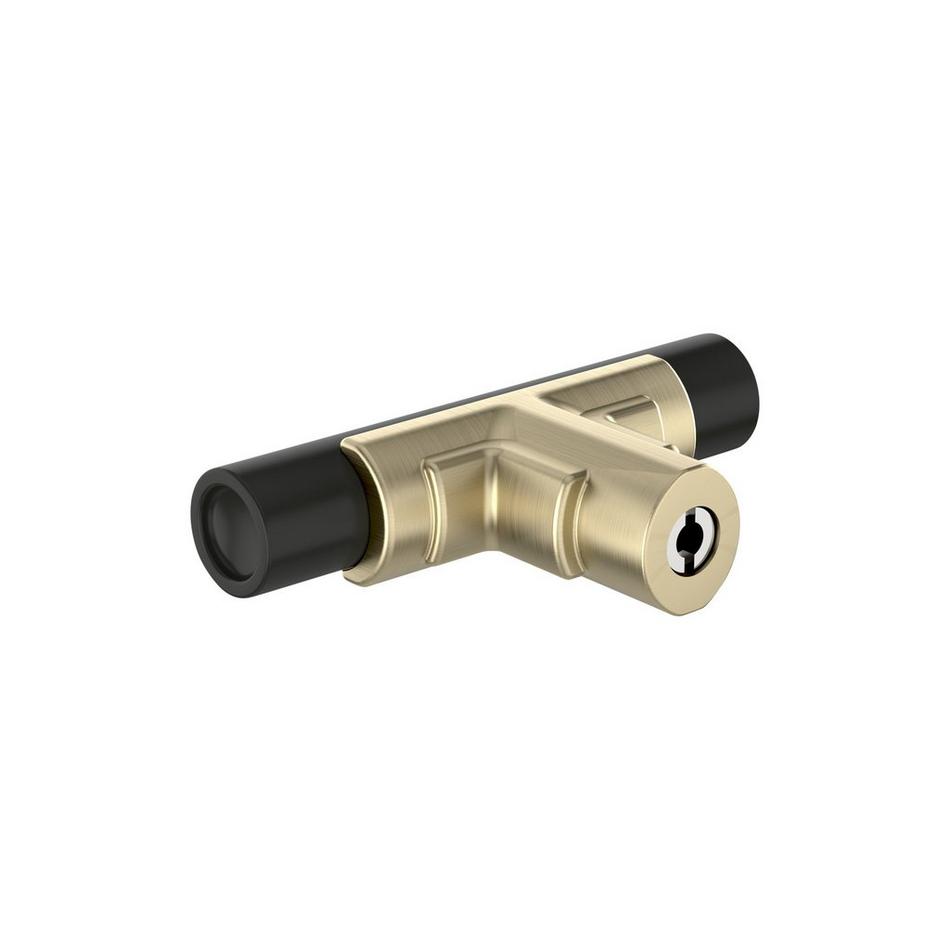 Anberlin T-Shaped Two Tone Cabinet Knob Matte Black - Golden Champagne, , large image number 2