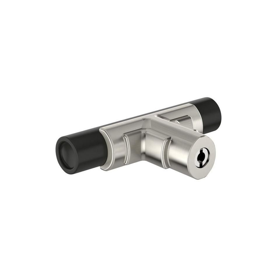 Anberlin T-Shaped Two Tone Cabinet Knob Matte Black - Satin Nickel, , large image number 2