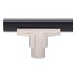Anberlin T-Shaped Two Tone Cabinet Knob Matte Black - Satin Nickel, , large image number 2