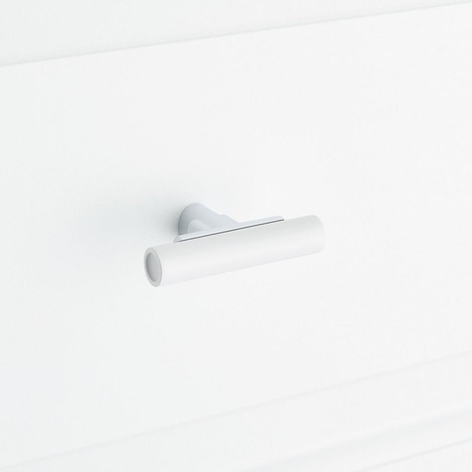 Anberlin T-Shaped Two Tone Cabinet Knob Matte White - Polished Chrome, , large image number 5