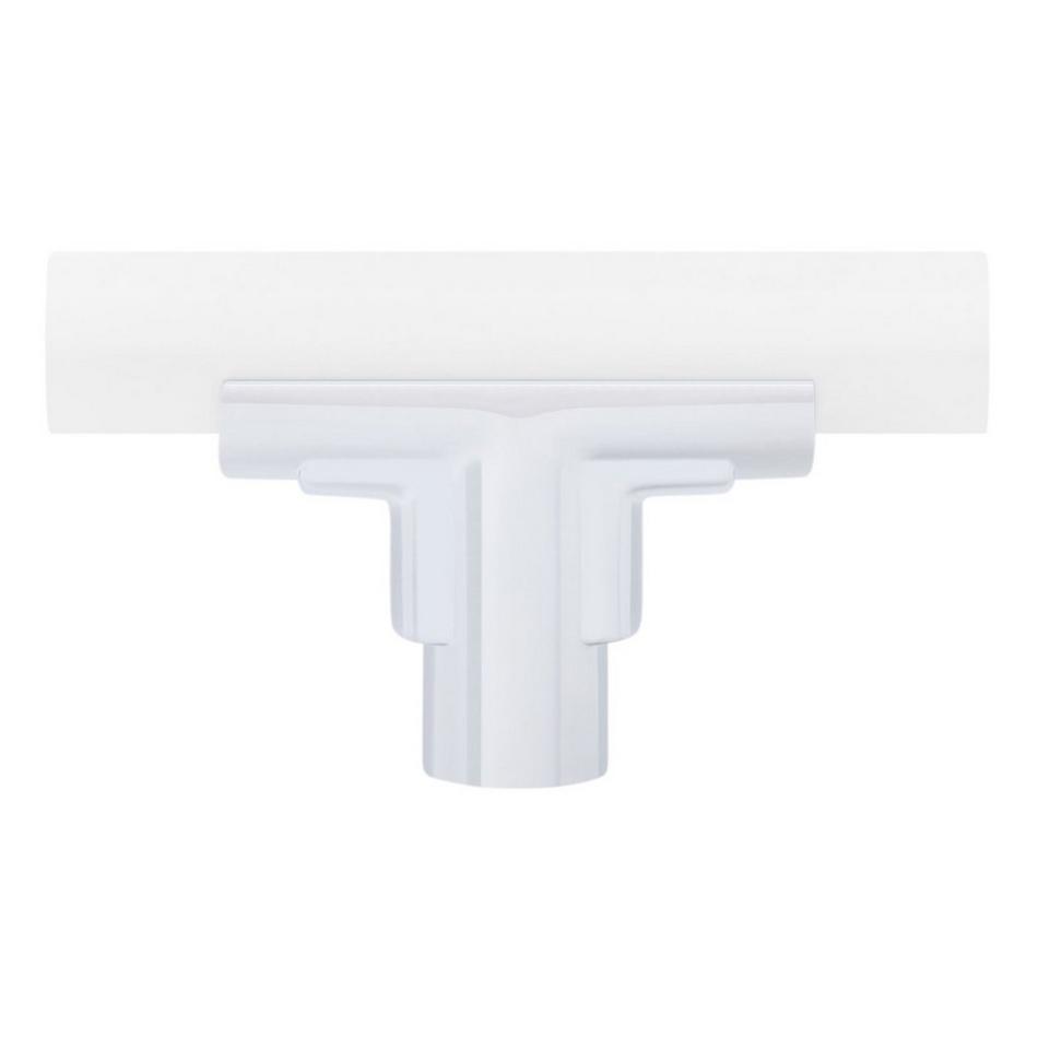 Anberlin T-Shaped Two Tone Cabinet Knob Matte White - Polished Chrome, , large image number 2