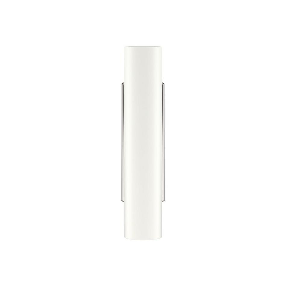 Anberlin T-Shaped Two Tone Cabinet Knob Matte White - Polished Nickel, , large image number 1