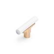 Anberlin T-Shaped Two Tone Cabinet Knob Matte White, , large image number 2