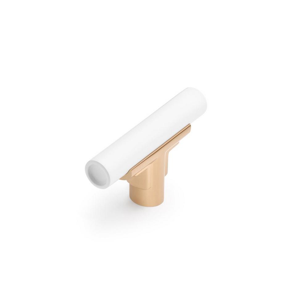 Anberlin T-Shaped Two Tone Cabinet Knob Matte White, , large image number 2