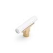 Anberlin T-Shaped Two Tone Cabinet Knob Matte White, , large image number 4