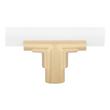 Anberlin T-Shaped Two Tone Cabinet Knob Matte White - Golden Champagne, , large image number 2
