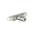 Anberlin T-Shaped Two Tone Cabinet Knob Matte White - Satin Nickel, , large image number 2