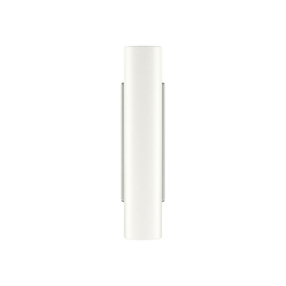 Anberlin T-Shaped Two Tone Cabinet Knob Matte White - Satin Nickel, , large image number 1