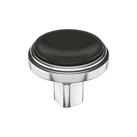 Anberlin Round Two Tone Cabinet Knob Matte Black