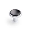 Anberlin Round Two Tone Cabinet Knob Matte Black - Polished Chrome, , large image number 0
