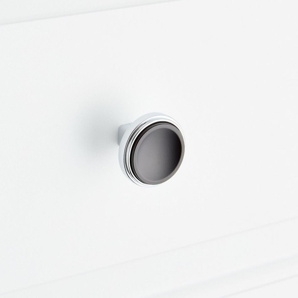 Anberlin Round Two Tone Cabinet Knob Matte Black - Polished Chrome, , large image number 5