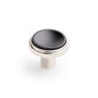 Anberlin Round Two Tone Cabinet Knob Matte Black - Polished Nickel, , large image number 0