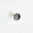 Anberlin Round Two Tone Cabinet Knob Matte Black - Polished Nickel, , large image number 5