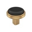 Anberlin Round Two Tone Cabinet Knob Matte Black, , large image number 1