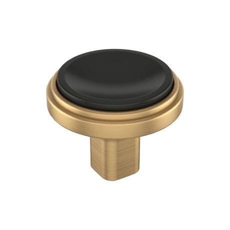 Anberlin Round Two Tone Cabinet Knob Matte Black