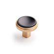 Anberlin Round Two Tone Cabinet Knob Matte Black - Champagne Bronze, , large image number 0