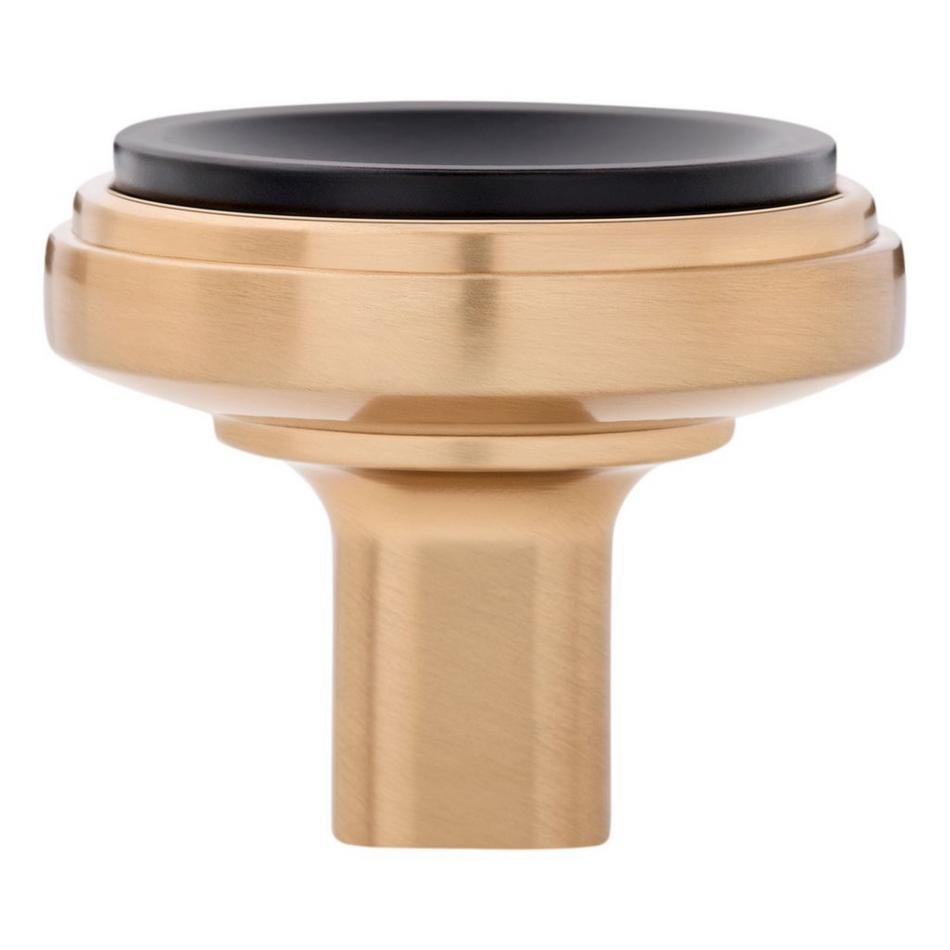 Anberlin Round Two Tone Cabinet Knob Matte Black - Champagne Bronze, , large image number 2