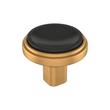 Anberlin Round Two Tone Cabinet Knob Matte Black, , large image number 0