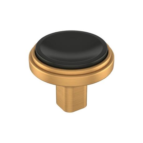 Anberlin Round Two Tone Cabinet Knob Matte Black