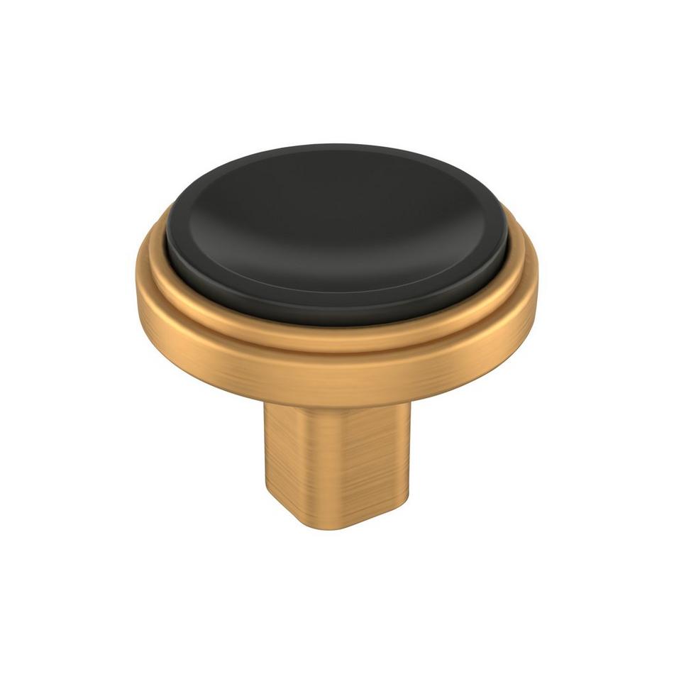 Anberlin Round Two Tone Cabinet Knob Matte Black, , large image number 0