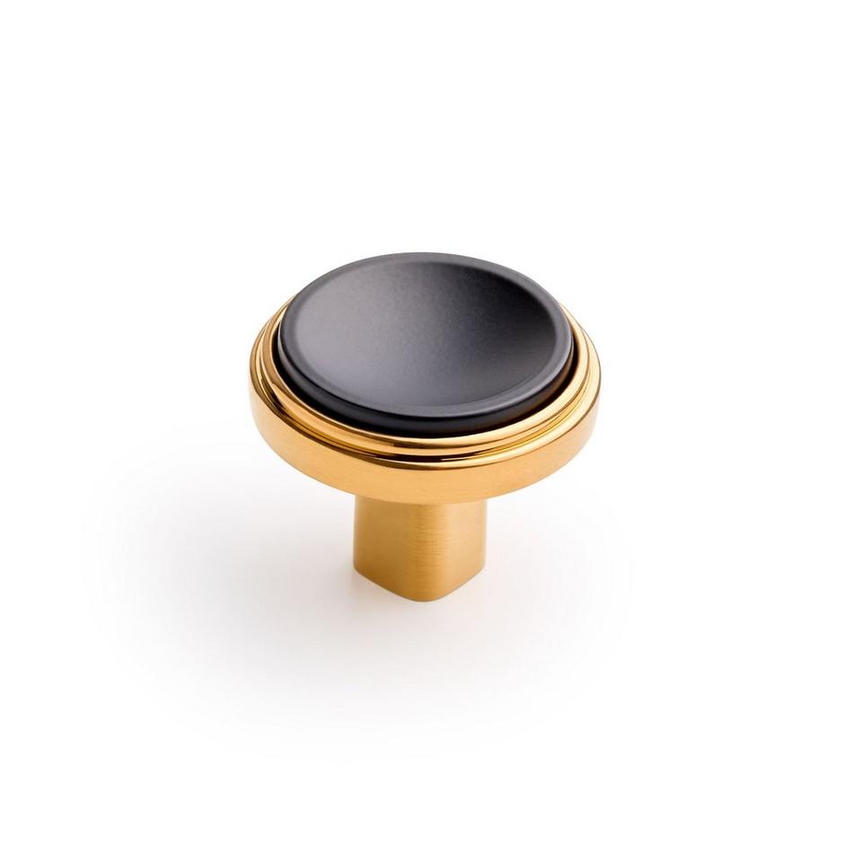 Anberlin Round Two Tone Cabinet Knob Matte Black, , large image number 0