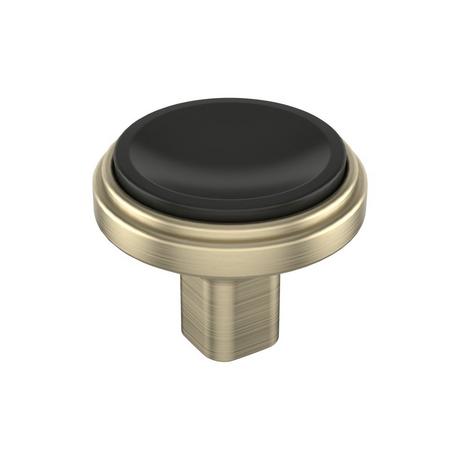 Anberlin Round Two Tone Cabinet Knob Matte Black