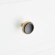 Anberlin Round Two Tone Cabinet Knob Matte Black - Golden Champagne, , large image number 5