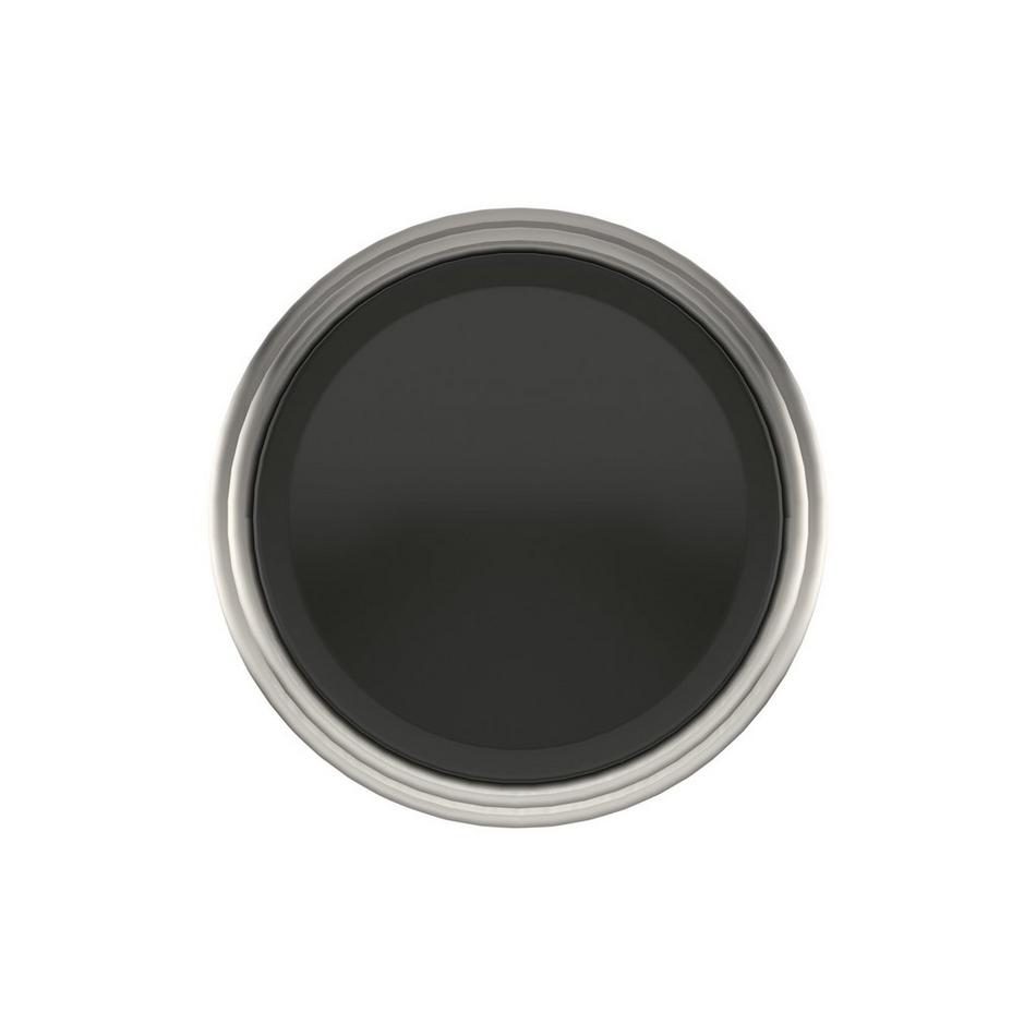 Anberlin Round Two Tone Cabinet Knob Matte Black - Satin Nickel, , large image number 1