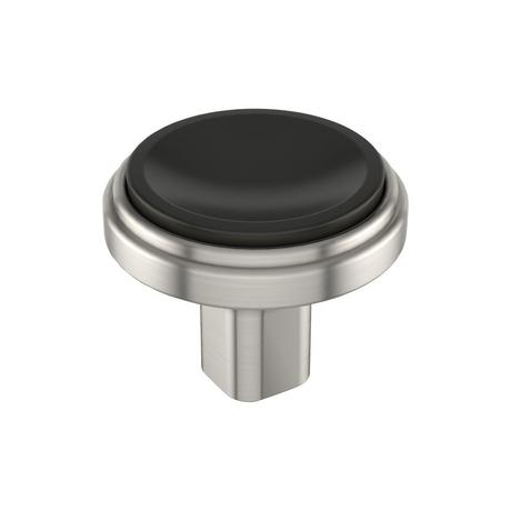 Anberlin Round Two Tone Cabinet Knob Matte Black