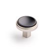 Anberlin Round Two Tone Cabinet Knob Matte Black - Satin Nickel, , large image number 0