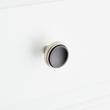 Anberlin Round Two Tone Cabinet Knob Matte Black - Satin Nickel, , large image number 5