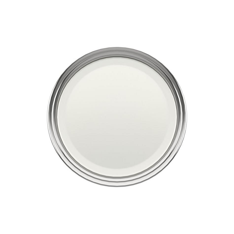Anberlin Round Two Tone Cabinet Knob Matte White - Polished Chrome, , large image number 1