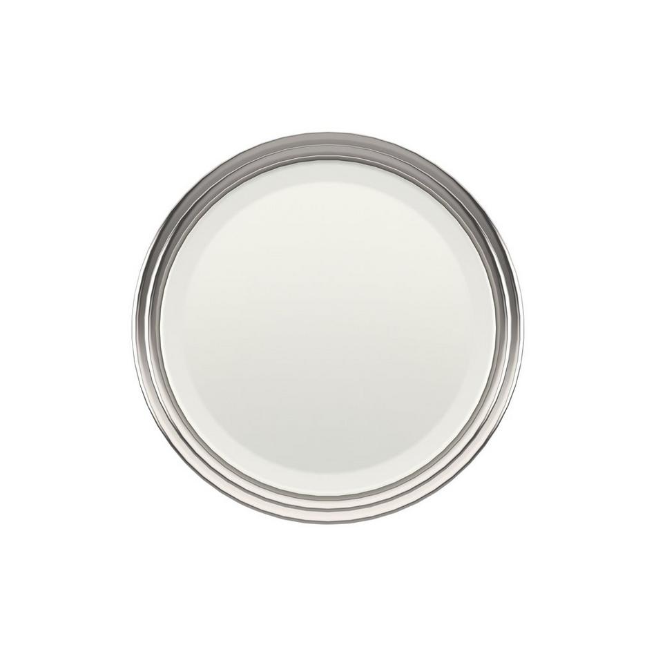 Anberlin Round Two Tone Cabinet Knob Matte White - Polished Nickel, , large image number 1