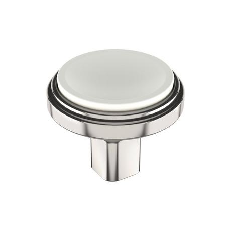 Anberlin Round Two Tone Cabinet Knob Matte White