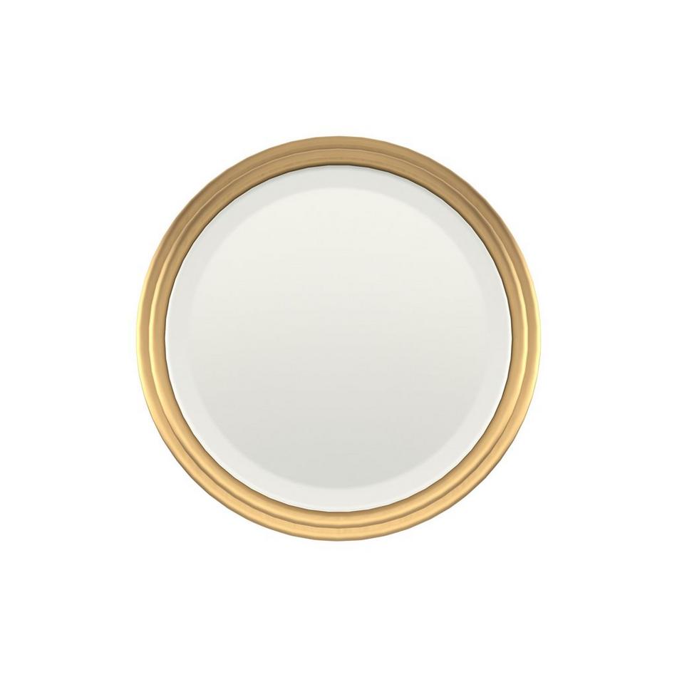Anberlin Round Two Tone Cabinet Knob Matte White - Champagne Bronze, , large image number 1