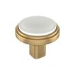 Anberlin Round Two Tone Cabinet Knob Matte White, , large image number 1