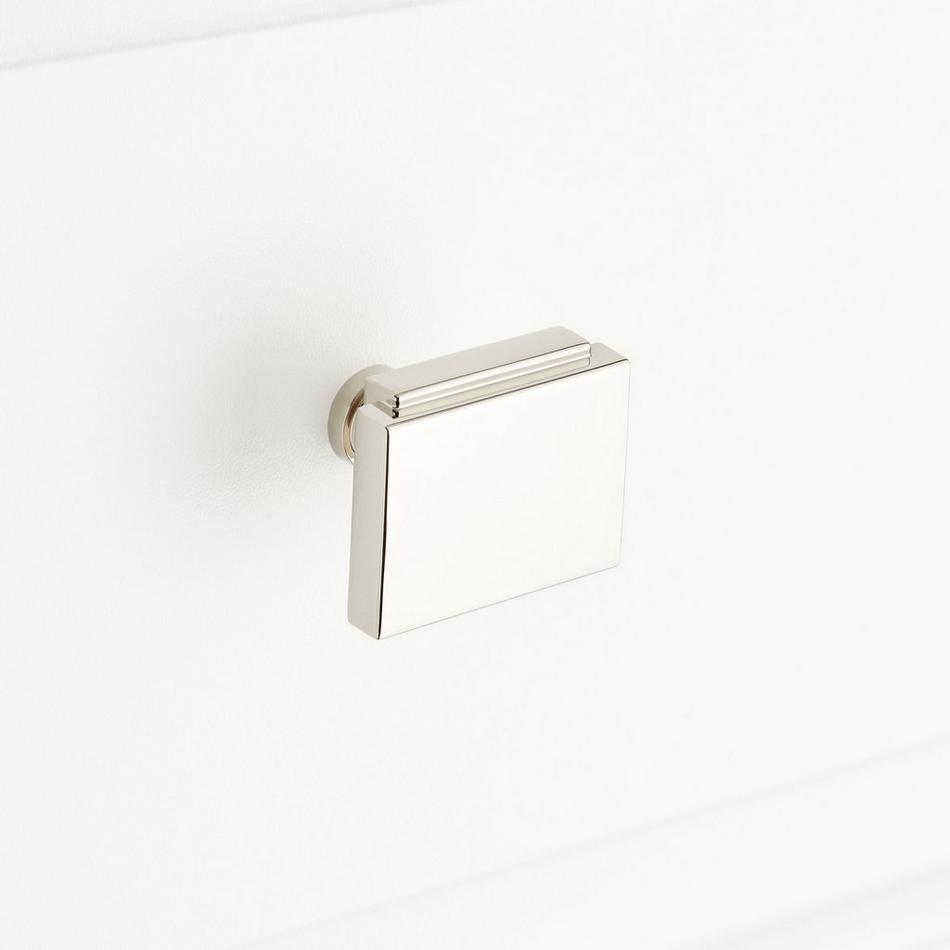 1-9/16" Gilderoy Rectangle Cabinet Knob - Polished Nickel, , large image number 3