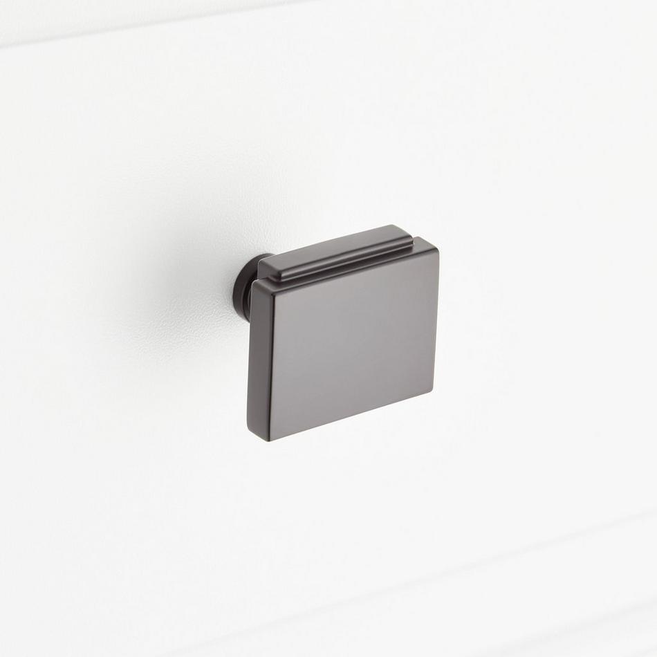 1-9/16" Gilderoy Rectangle Cabinet Knob - Matte Black, , large image number 3