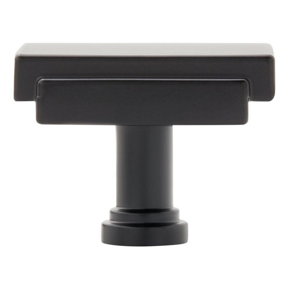 1-9/16" Gilderoy Rectangle Cabinet Knob - Matte Black, , large image number 2