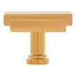 1-1/4" Gilderoy Rectangle Cabinet Knob - Brushed Gold, , large image number 2