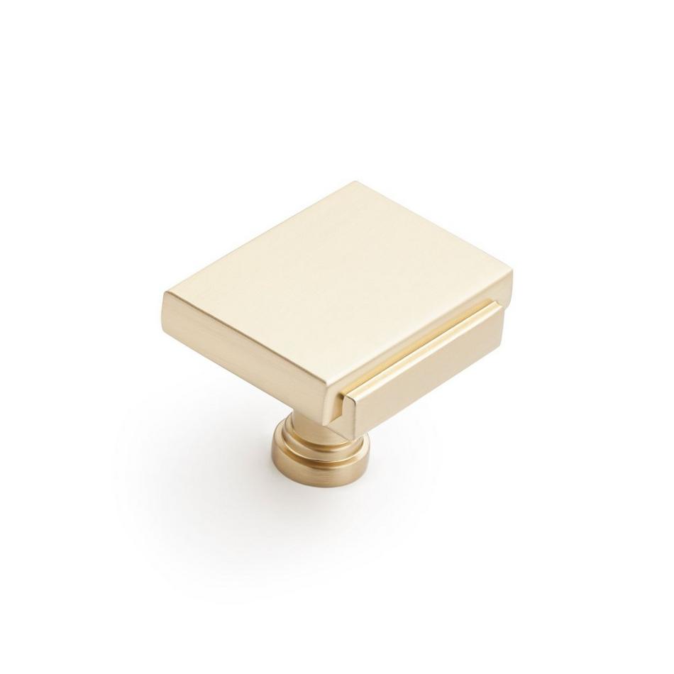 1-1/4" Gilderoy Rectangle Cabinet Knob - Golden Champagne, , large image number 0