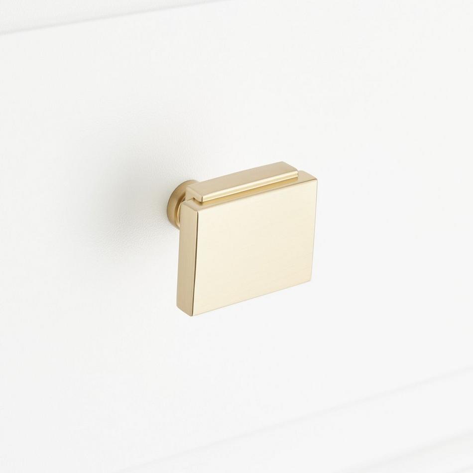 1-1/4" Gilderoy Rectangle Cabinet Knob - Golden Champagne, , large image number 3