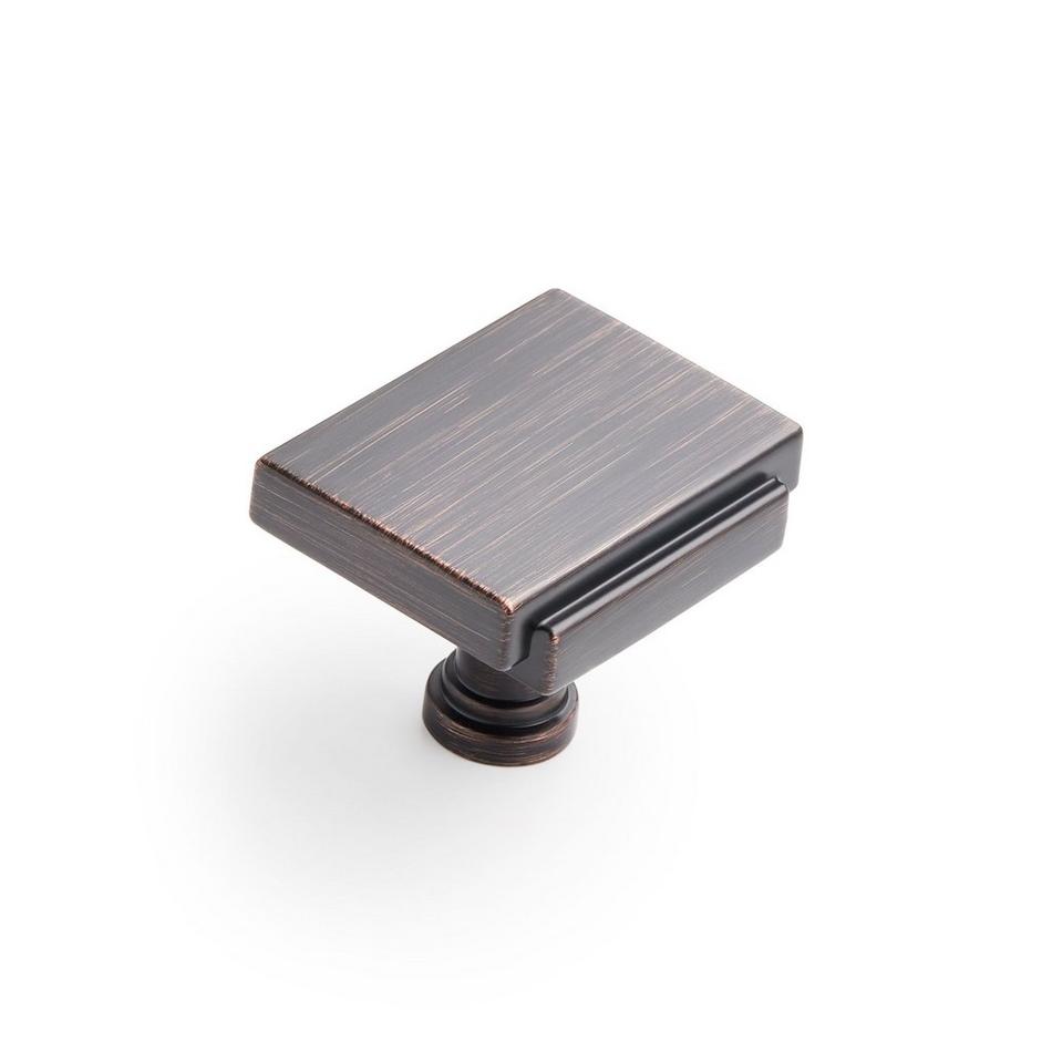 1-1/4" Gilderoy Rectangle Cabinet Knob - Oil Rubbed Bronze, , large image number 0