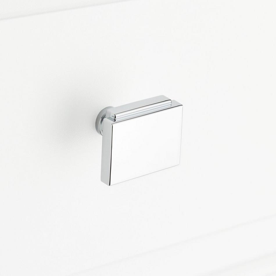 1-1/4" Gilderoy Rectangle Cabinet Knob - Polished Chrome, , large image number 3