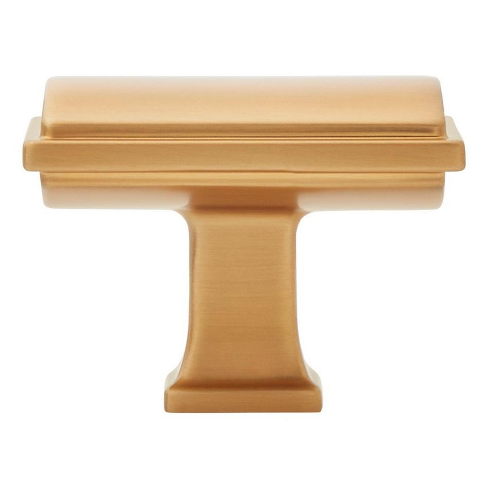 1-5/8" Inigo Rectangle Cabinet Knob - Brushed Gold, , large image number 2