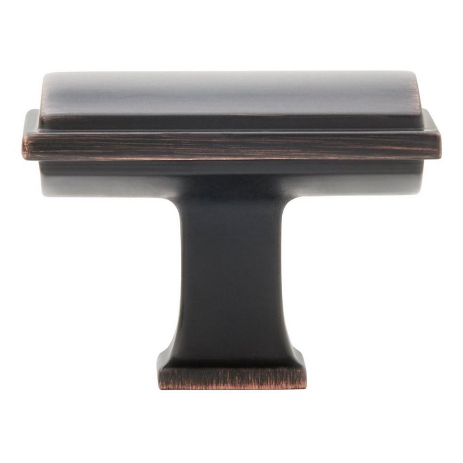 1-5/8" Inigo Rectangle Cabinet Knob - Oil Rubbed Bronze, , large image number 2