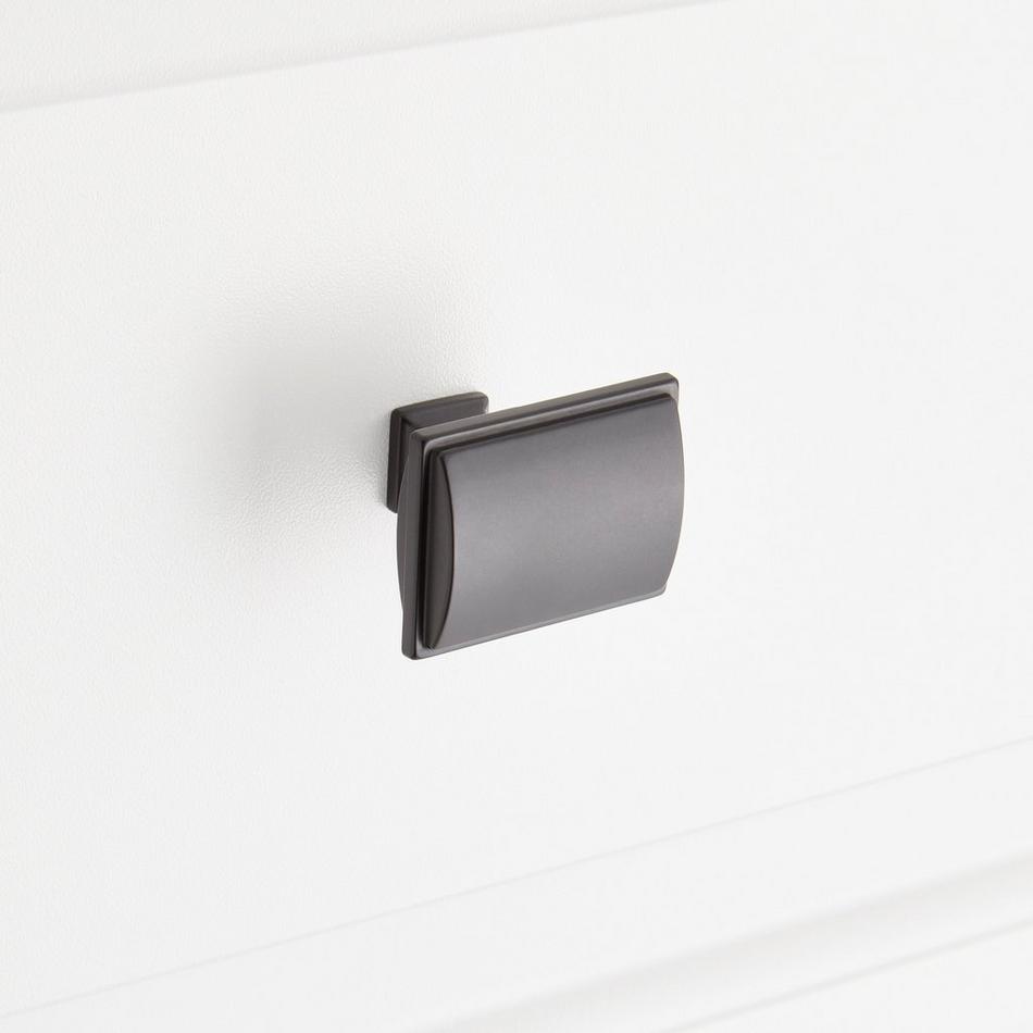 1-5/8" Inigo Rectangle Cabinet Knob - Matte Black, , large image number 3