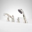 Pendleton 4-Hole Roman Tub Filler and Hand Shower and Valve - Polished Nickel, , large image number 1
