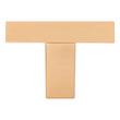 1-1/4" Matilde Rectangle Cabinet Knob - Brushed Gold, , large image number 2