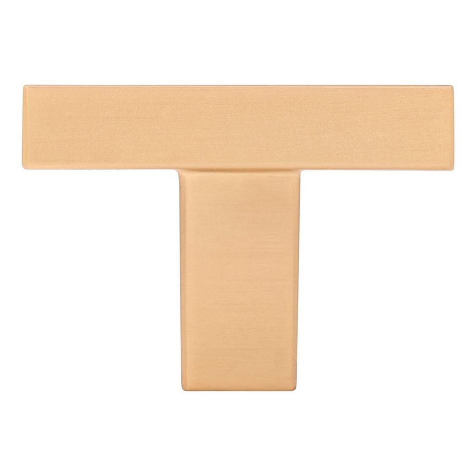 1-1/4" Matilde Rectangle Cabinet Knob - Brushed Gold, , large image number 2